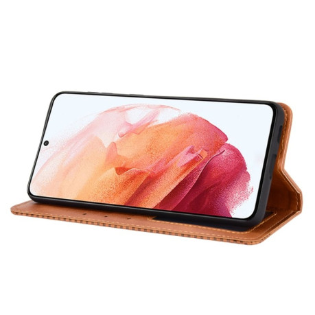 Чохол-книжка Magnetic Buckle Retro на Samsung Galaxy S21 Plus - коричневий