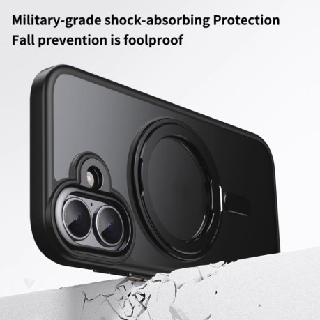 Ударозахисний чохол 360 Rotating MagSafe Magnetic Frosted на iPhone 17 - синій