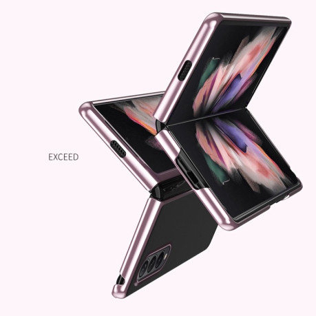 Противоударный чехол Electroplated Folding для Samsung Galaxy Z Fold 3 - прозрачно-черный