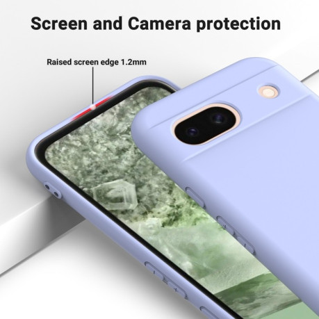 Силіконовий чохол Solid Color Liquid Silicone для Google Pixel 8a - фіолетовий
