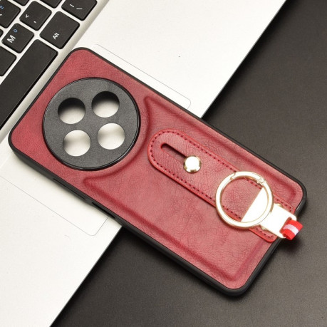 Протиударний чохол Wristband Leather Back для Xiaomi Redmi 14C 4G/Poco C75/Redmi A4 5G - червоний
