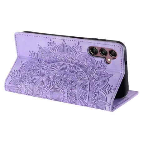 Чехол-книжка с тиснением Totem Embossed на Samsung Galaxy A17 5G) - фиолетовый
