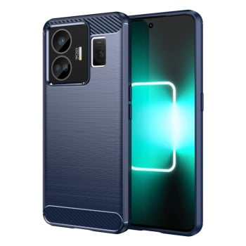 Протиударний чохол Brushed Texture Carbon Fiber на Realme GT Neo 5 5G / GT3 5G - синій