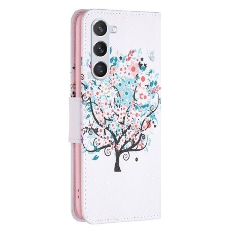 Чехол-книжка Colored Drawing Pattern для Samsung Galaxy S25 5G - Tree
