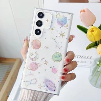 Противоударный чехол Cosmic Star Glitter Epoxy для Samsung Galaxy A16 5G - прозрачный