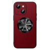 Кожаный чехол SULADA Microfiber Leather MagSafe Magnetic на iPhone 15 Plus - красный