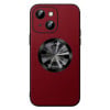 Кожаный чехол SULADA Microfiber Leather MagSafe Magnetic на iPhone 15 - красный