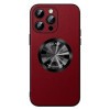 Кожаный чехол SULADA Microfiber Leather MagSafe Magnetic на iPhone 15 Pro - красный