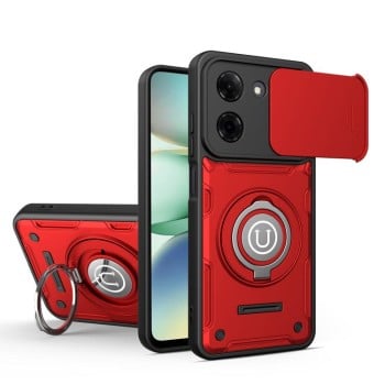 Противоударный чехол Camera Sliding на Redmi Turbo 5 / Xiaomi Poco X8 Pro 5G — красный