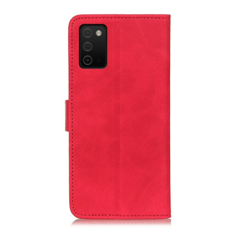 Чехол-книжка KHAZNEH Retro Texture на Samsung Galaxy A03s - красный