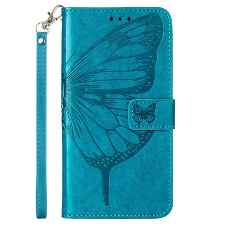 Чохол-книжка Embossed Butterfly для iPhone 14 - синій