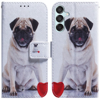 Чехол-книжка Coloured Drawing для Samsung Galaxy M15/F15 - Pug
