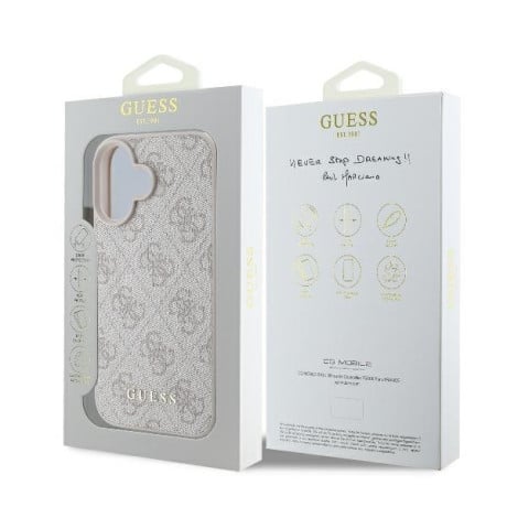 Оригинальный чехол Guess 4G Classic на iPhone 16 Plus  - Pink