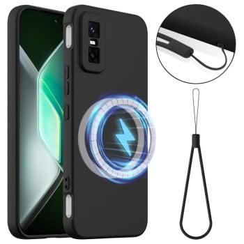 Силіконовий чохол Shockproof Silicone із Magsafe на Infinix GT 30 Pro - чорний