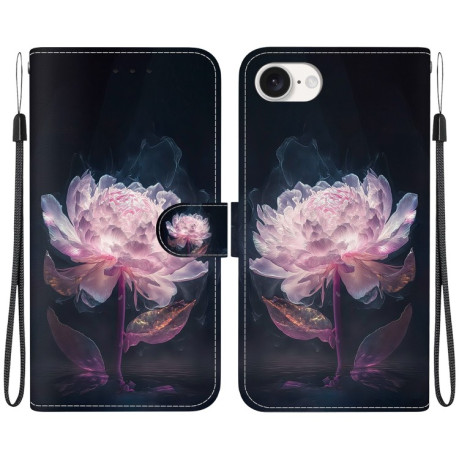 Чехол-книжка Colored Drawing Series на iPhone 16e - Peony