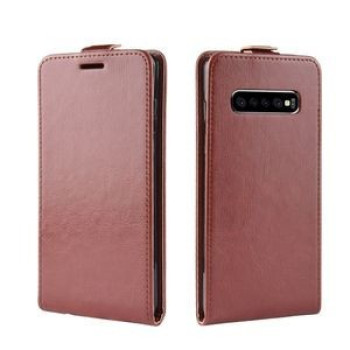 Кожаный флип-чехол Business Style на Samsung Galaxy S10 Plus/G975-коричневый