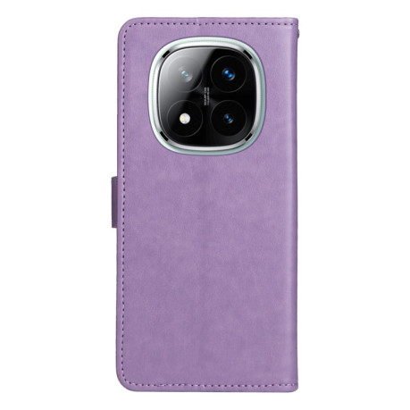 Чохол-книжка Cat and Dog для Xiaomi Redmi Note 14 Pro / 14 Pro+ 5G - фіолетовий