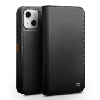 Шкіряний чохол QIALINO Wallet Case для iPhone 14/13 - чорний