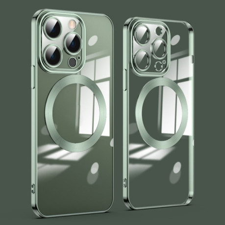 Противоударный чехол Lens MagSafe для iPhone 15 Pro Max - зеленый