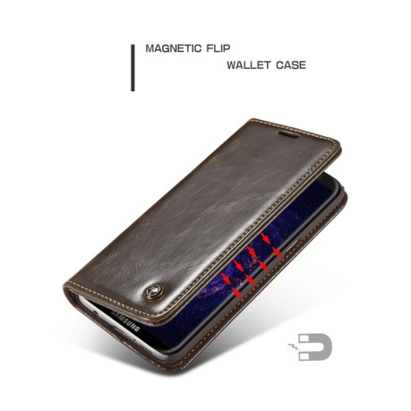 Шкіряний чохол-книжка CaseMe 003 Series на Galaxy S8+ / G955 - коричневий