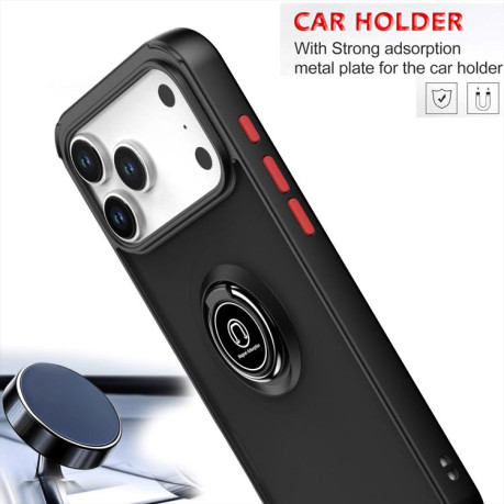 Противоударный чехол Q Shadow 1 Series для iPhone 17 Pro Max - Black+Red