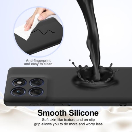 Силиконовый чехол Shockproof Silicone Magsafe для Motorola Edge 60 / 60s / 60 Fusion - черный