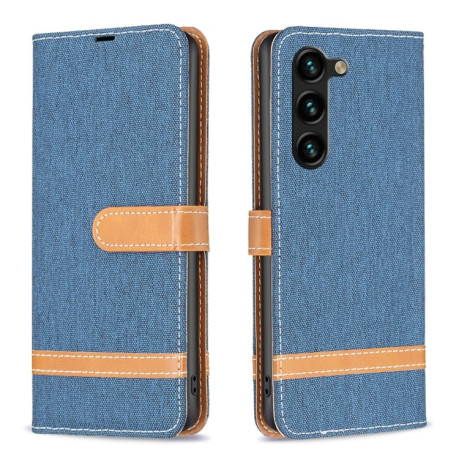 Чехол-книжка Color Matching Denim Texture на Samsung Galaxy S25+ 5G - синий