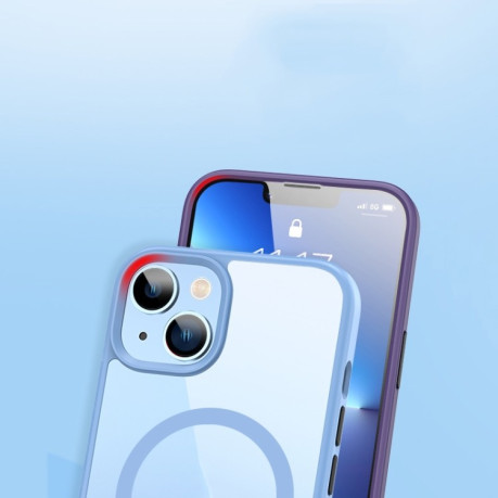 Противоударный чехол Crystal Clear Series (Magsafe) для iPhone 14 Plus - фиолетовый