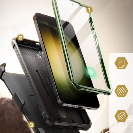 Двосторонній чохол Supcase Unicorn Beetle для Samsung Galaxy S24 -  Dark Green