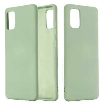 Силиконовый чехол Solid Color Liquid Silicone на Samsung Galaxy A31 - зеленый