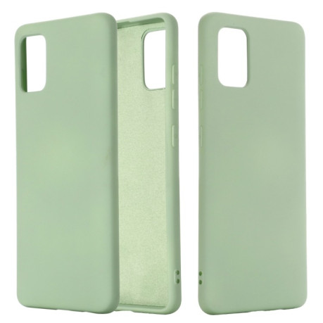 Силиконовый чехол Solid Color Liquid Silicone на Samsung Galaxy A71 / А715 - зеленый