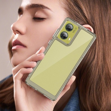 Противоударный чехол Colorful Acrylic Series для Motorola Moto G85 - серый