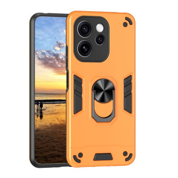 Ударозахисний чохол Metal Ring Holder на OPPO Reno15 Pro 5G Global — оранжевий