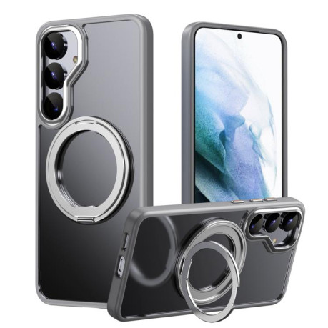 Ударозахисний чохол 360 Rotating MagSafe Magnetic Frosted на  для Samsung Galaxy S25+ 5G - сірий