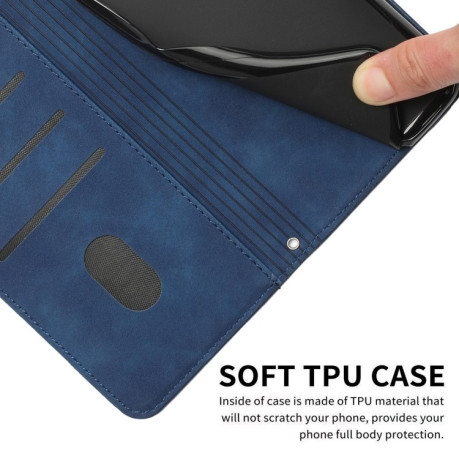 Чехол-книжка Skin Feel Heart Pattern для Xiaomi Redmi Note 12 Pro Speed / Poco X5 Pro 5G - синий