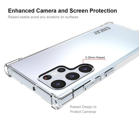 Протиударний чохол ENKAY Clear для Samsung Galaxy S22 Ultra 5G - прозорий