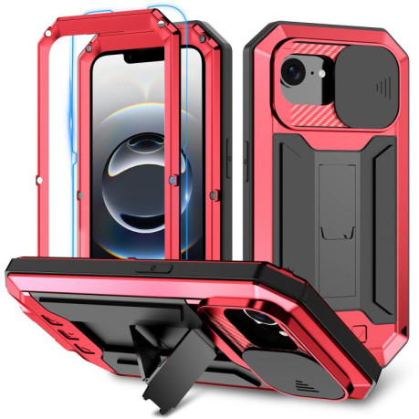 Противоударный чехол R-JUST Sliding для iPhone 16e - красный