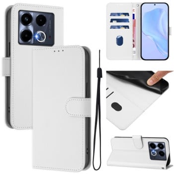 Чехол-книжка с мягким покрытием (Skin Feel) со шнурком на Infinix Note 40 4G - белый