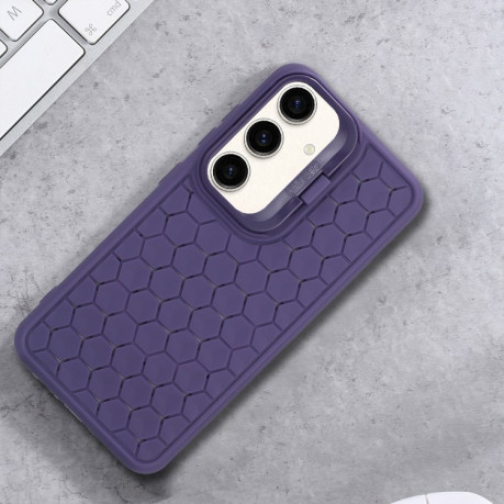 Противоударный чехол Honeycomb Radiating Holder TPU для Samsung Galaxy A35 5G - фиолетовый