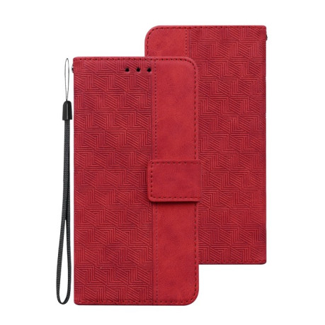 Чохол-книжка Geometric Embossed для Samsung Galaxy A13 4G - червоний