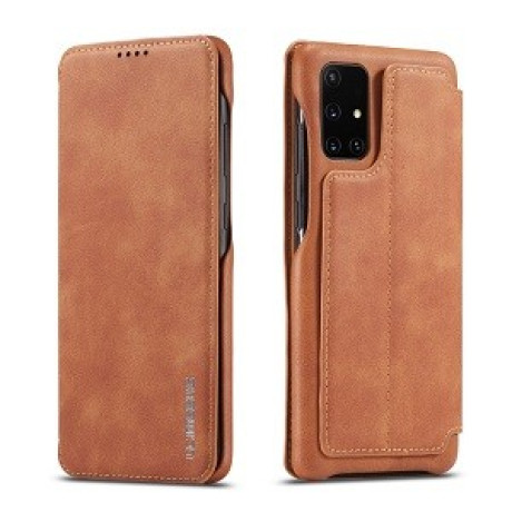 Чехол книжка LC.IMEEKE Hon Ancient Series на Samsung Galaxy А71 - коричневый