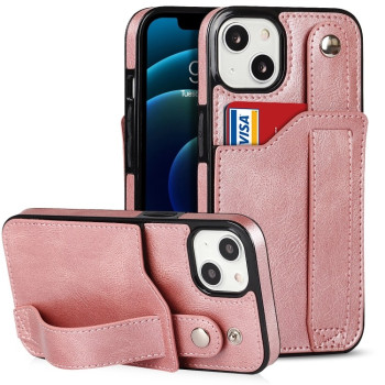 Протиударний чохол Wrist Strap Holder для iPhone 14 Plus - рожеве золото