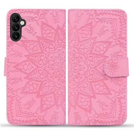Чохол-книжка Mandala Embossing Pattern для Samsung Galaxy A16 5G - рожевий