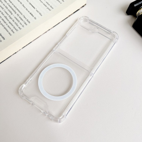 Противоударный чехол Magsafe Magnetic для Samsung Galaxy Flip 5 - прозрачный