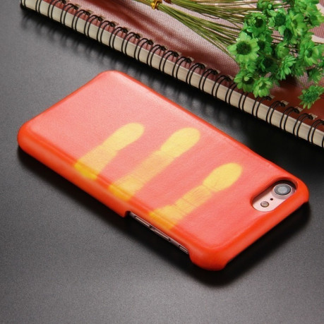 Термочехол  на  iPhone SE 3/2 2022/2020/8/7  Heat Sensitive Phone Case Silicone  Protective Case Back Cover красный