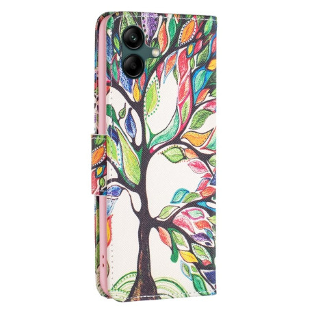 Чехол-книжка Colored Drawing Pattern для Samsung Galaxy A04 4G - Tree Life