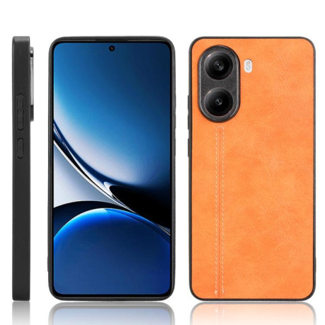 Ударозащитный чехол Sewing Cow Pattern для Xiaomi Poco X7 Pro - желтый