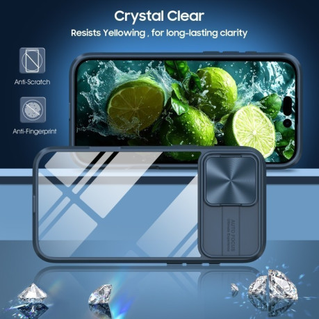 Чохол протиударний Sliding Camshield Acrylic Hybrid для iPhone 16 Pro - синій