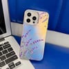 Чехол Electroplating Laser Flower Texture для iPhone 16 Pro - Lavender