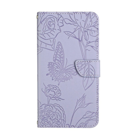 Чохол-книжка Skin Feel Butterfly Embossed для OPPO A18/A38 4G - фіолетовий